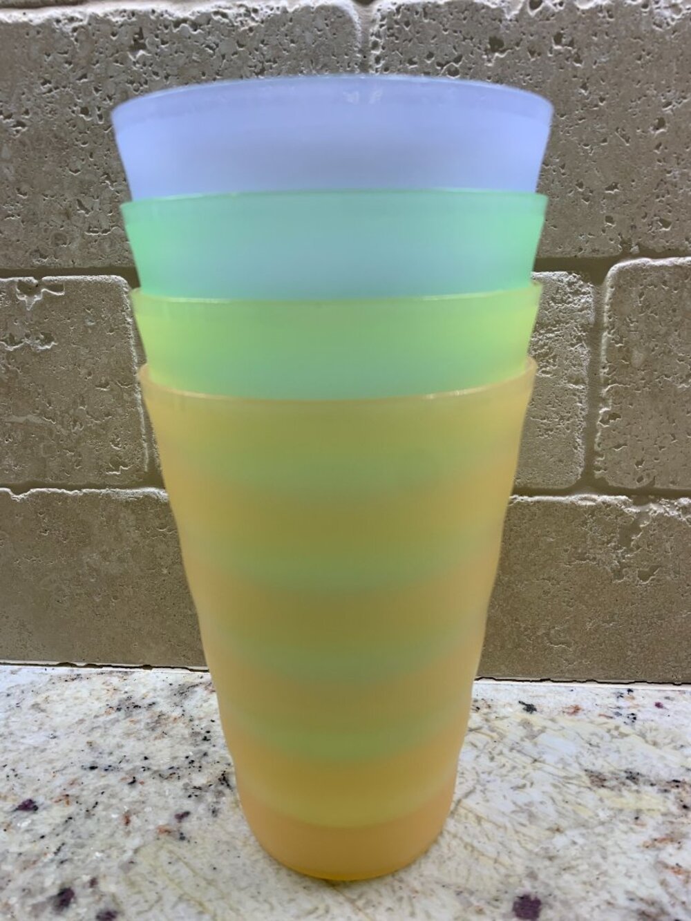 Tupperware Cups - Set of 4 - 3515A 500 ML Drinking Cup Multi-Colored